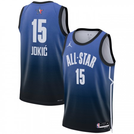 Män All-Star 2023 Tröja Team 1 Nikola Jokic 15 Nike Blå Swingman Män All-Star 2023 Tröja Team 1 Nikola Jokic 15 Nike Blå Swingman
